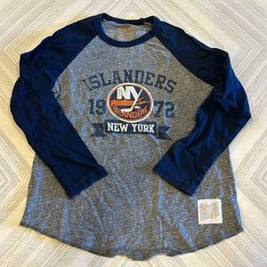 Retro Brand Boys New York Islanders Raglan Long Sleeve T-Shirt - Size 4